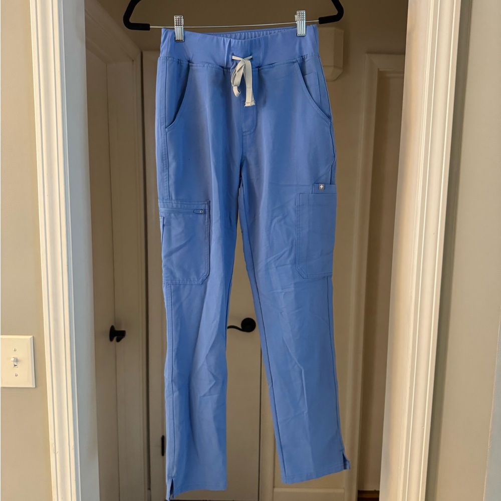 Figs Scrubs Light Blue Cargo Pants